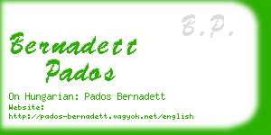 bernadett pados business card